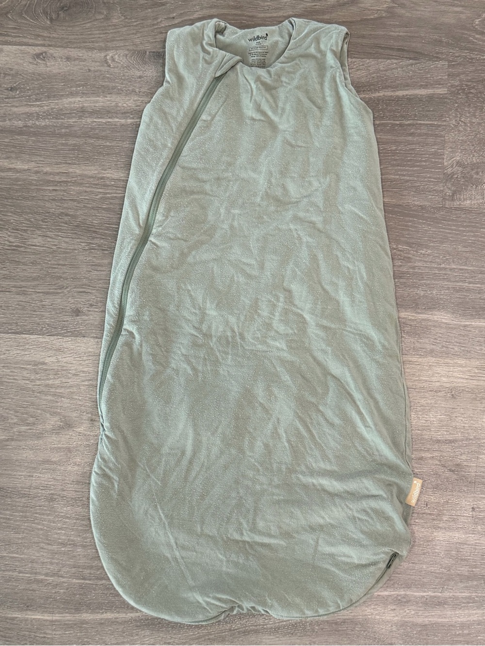 Wildbird Sleep Sack Wearable Blanket 1.0 TOG Sage Green Size Small (0-6M)